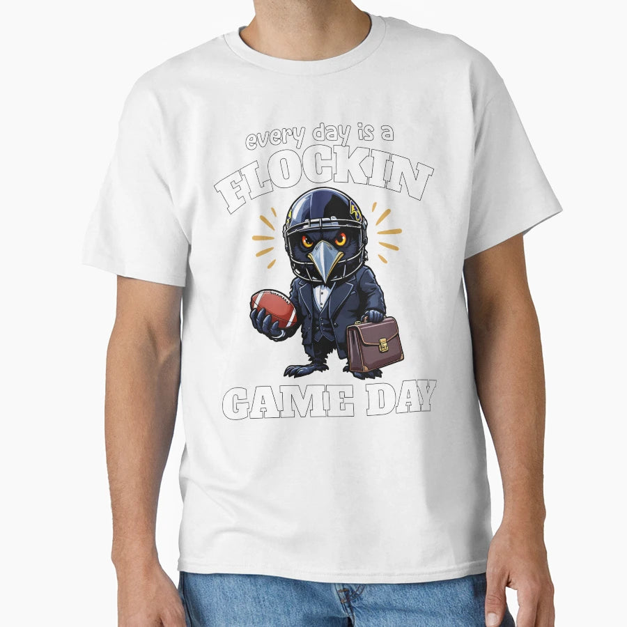 Every Day Is Flockin Game Day Football T-Shirt - Custom Art Print Unisex - T-Shirt, Sweatshirt, Hoodie
