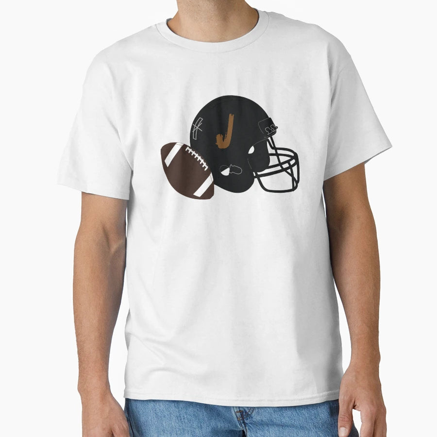 Monogram J Football Helmet T-Shirt - Fun Novelty Design Unisex - T-Shirt, Sweatshirt, Hoodie