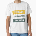 Sundays Are Packers Funny T-Shirt - Minimalist Print for Adults - T-Shirt, Sweatshirt, Hoodie