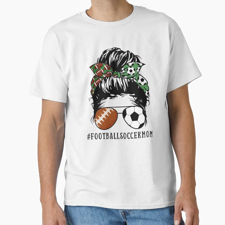Football Soccer Mom T-Shirt - Custom Art Print Unisex - T-Shirt, Sweatshirt, Hoodie