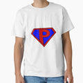 Hero Heroine Superhero Initials P T-Shirt - Unique Graphic Unisex - T-Shirt, Sweatshirt, Hoodie