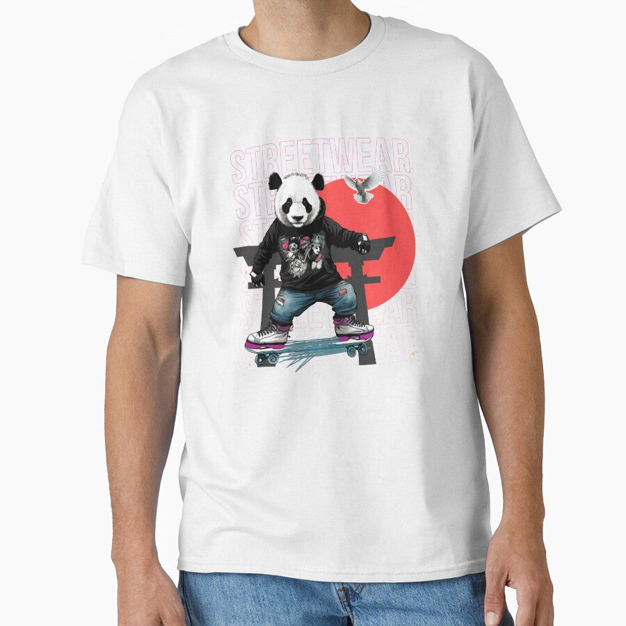 Punk Panda on Skate by Toy Fan TV - Adult & Kids T-Shirts, Sweatshirts & Hoodies apparel design preview 1