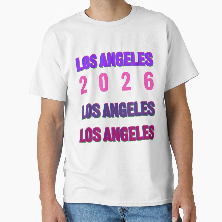 Los Angeles 2026 Layered T-Shirt - Casual Everyday Wear Men Women - T-Shirt, Sweatshirt, Hoodie
