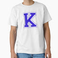 Varsity Letter K T-Shirt - Fun Novelty Design for Adults - T-Shirt, Sweatshirt, Hoodie
