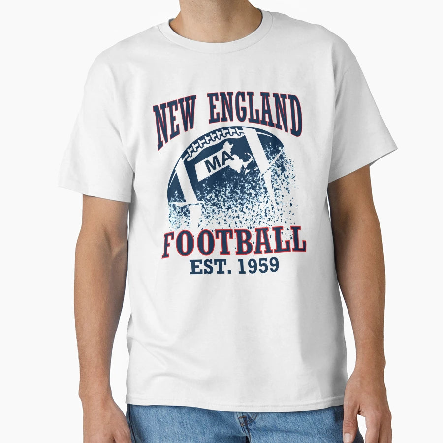New England Football T-Shirt - Novelty Apparel Unisex - T-Shirt, Sweatshirt, Hoodie