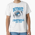 Detroit Football T-Shirt - Minimalist Print Men Women - T-Shirt, Sweatshirt, Hoodie