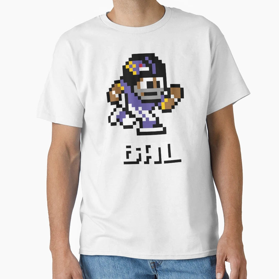 Baltimore Ravens Tecmo Super Bowl Football T-Shirt - Graphic Print Unisex - T-Shirt, Sweatshirt, Hoodie
