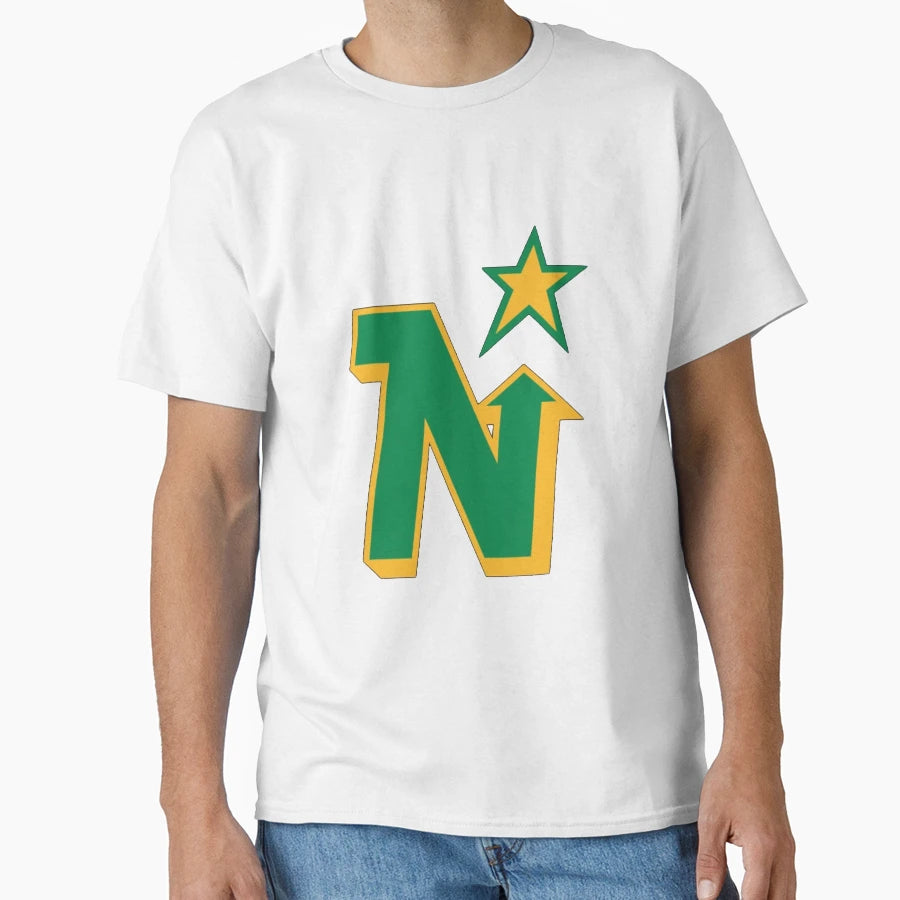 Minnesota North Stars Hockey Logo T-Shirt - Custom Art Print for Adults - T-Shirt, Sweatshirt, Hoodie