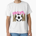 Soccer Mom Trendy Leopard Game Day Mama T-Shirt - Graphic Print Unisex - T-Shirt, Sweatshirt, Hoodie