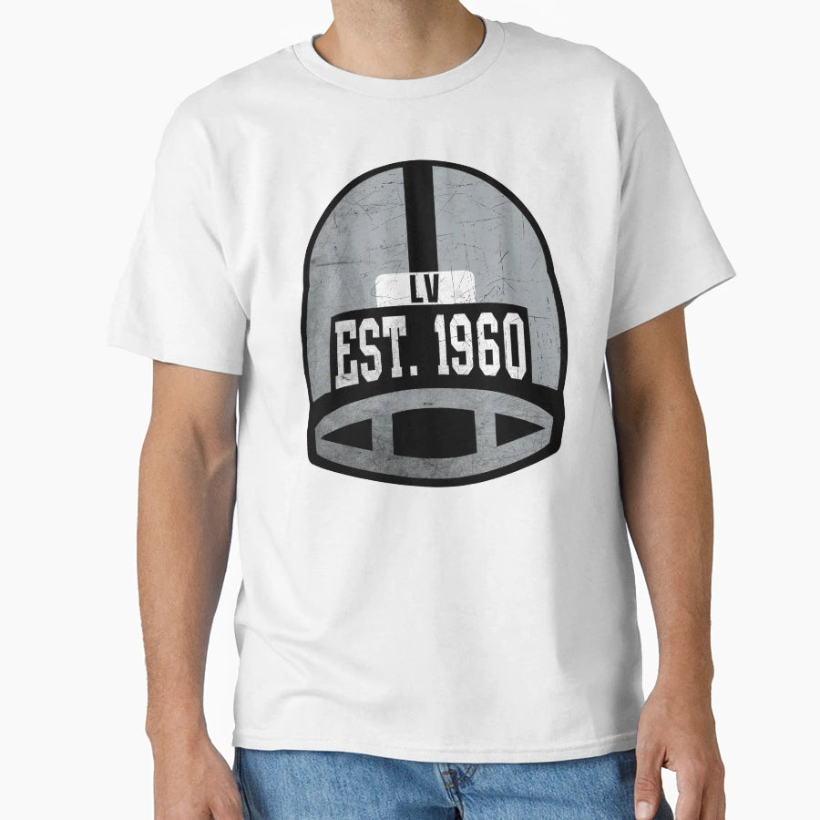 Las Vegas Throwback Football Helmet T-Shirt - Unique Graphic Unisex - T-Shirt, Sweatshirt, Hoodie
