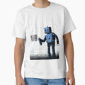 GRAFFITI ROBOT BARCODE BANKSY by T-paw - Adult & Kids T-Shirts, Sweatshirts & Hoodies apparel design preview 1