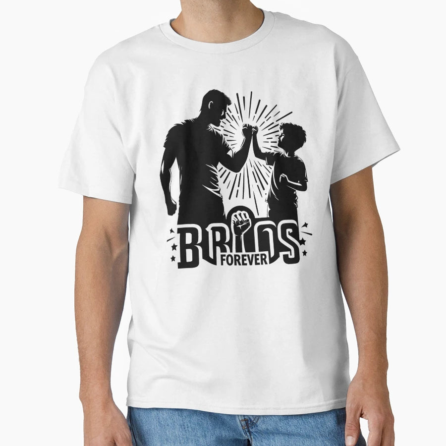 Father And Son Brothers Forever Gift T-Shirt - Minimalist Print for Adults - T-Shirt, Sweatshirt, Hoodie