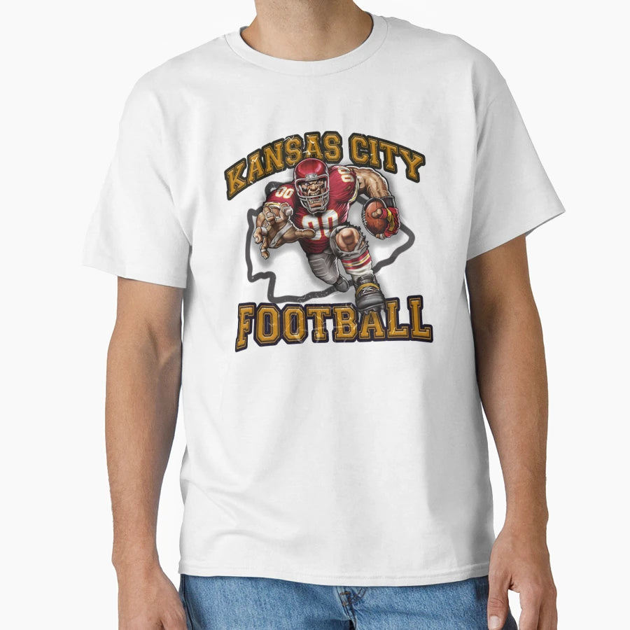 Kansas City Football Detroit Football T-Shirt - Novelty Apparel Unisex - T-Shirt, Sweatshirt, Hoodie