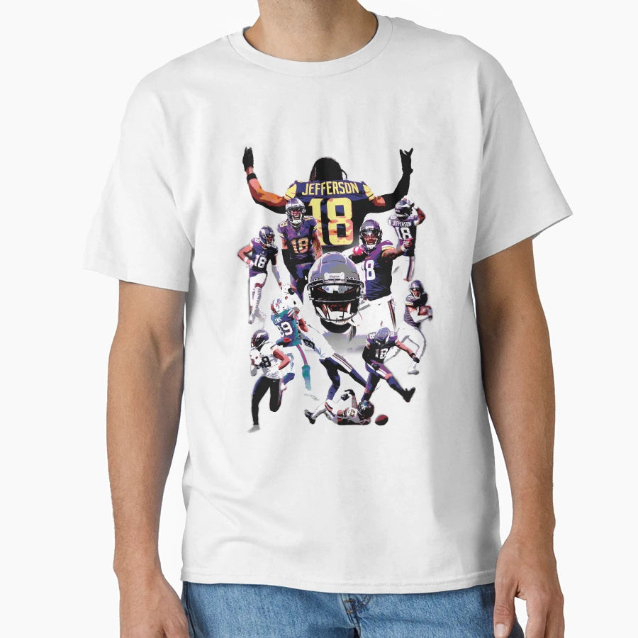 Justin Jeffersons 2022 Season T-Shirt - Custom Art Print Unisex - T-Shirt, Sweatshirt, Hoodie