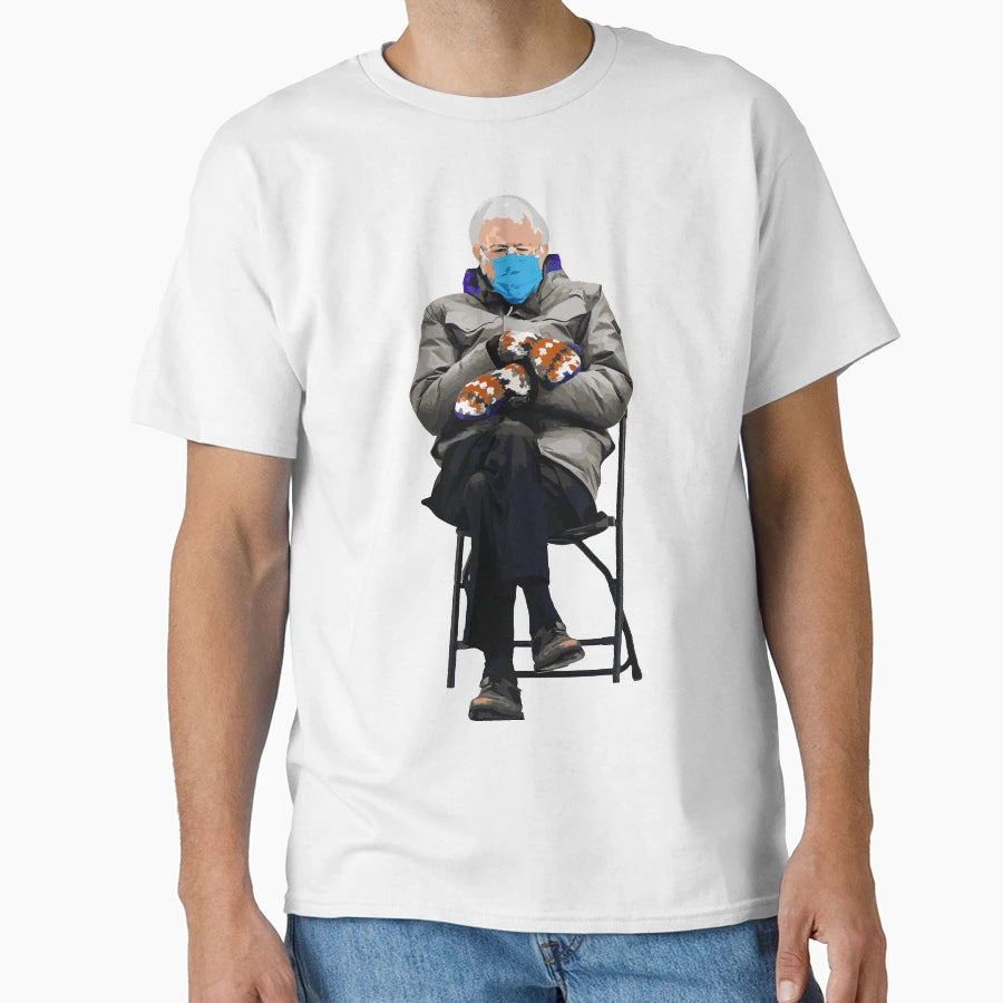 Grumpy Mitten Bernie T-Shirt - Custom Art Print for Adults - T-Shirt, Sweatshirt, Hoodie