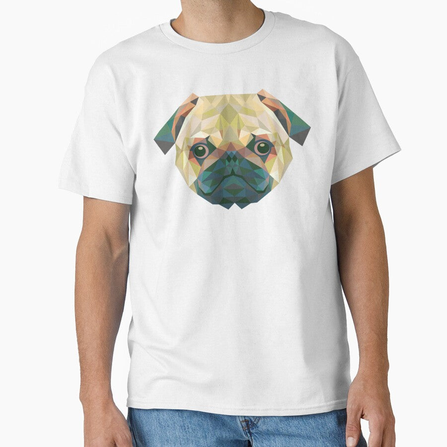 Pug Head Triangle by Fairyjam - Adult & Kids T-Shirts, Sweatshirts & Hoodies apparel design preview 1