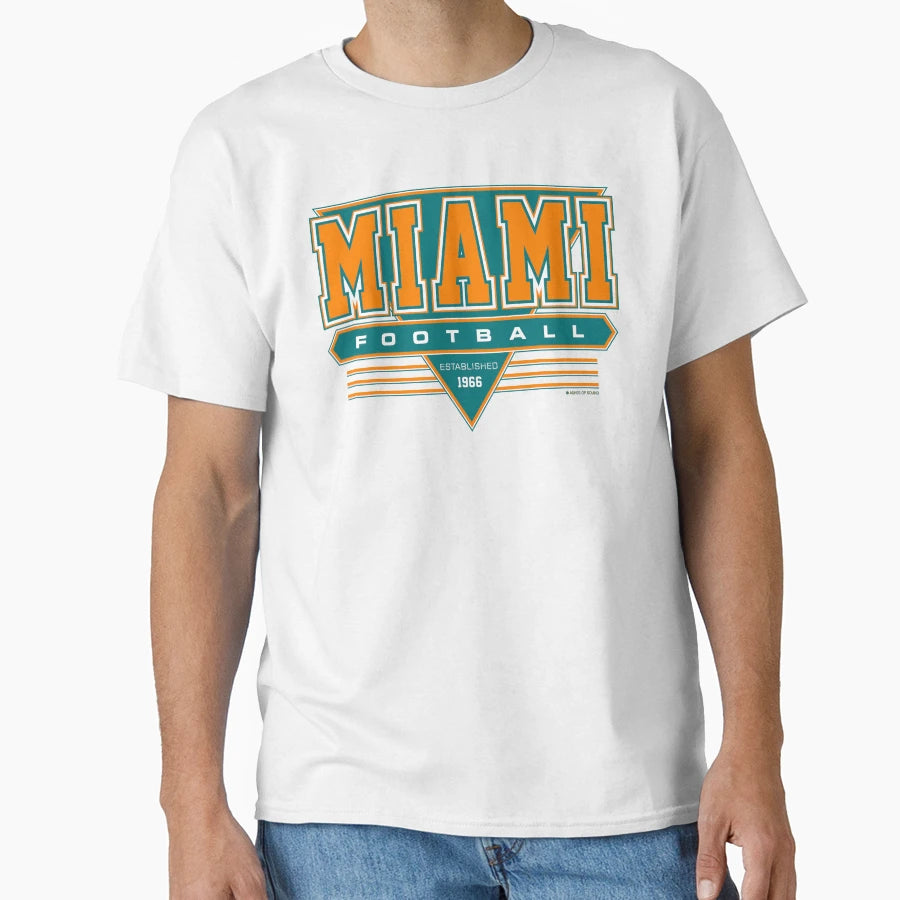 Miami Football Dolphins Inspired 90S T-Shirt - Graphic Print Men Women - T-Shirt, Sweatshirt, Hoodie