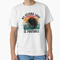My Second Love Is Football T-Shirt - Trendy Graphic for Adults - T-Shirt, Sweatshirt, Hoodie