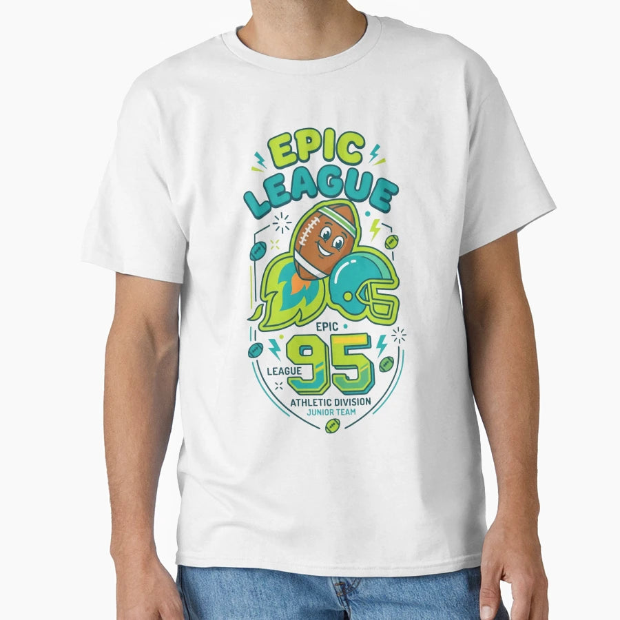 Varsity Football Epic League 95 T-Shirt - Graphic Print for Adults - T-Shirt, Sweatshirt, Hoodie