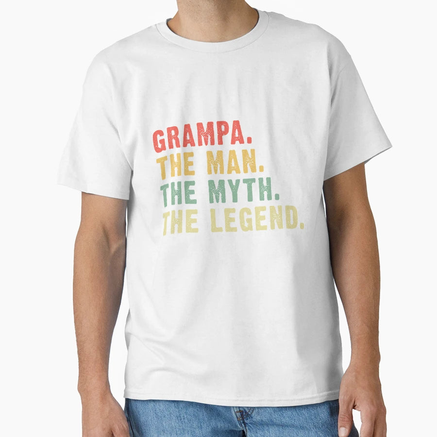 Grampa Myth Legend Mens Funny Gift T-Shirt - Fun Novelty Design Unisex - T-Shirt, Sweatshirt, Hoodie