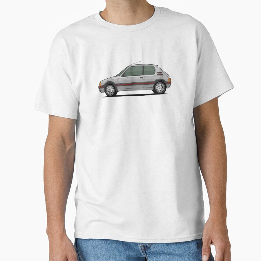 Peu geot 205GTi 1.6 Graphic Illustration Silver by - Adult & Kids T-Shirts, Sweatshirts & Hoodies apparel design preview 1