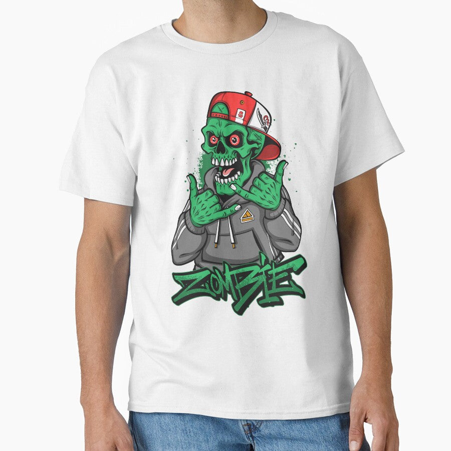 Zombies Streetwear Graffiti Hip Hop Zombie Skull - Adult & Kids T-Shirts, Sweatshirts & Hoodies apparel design preview 1
