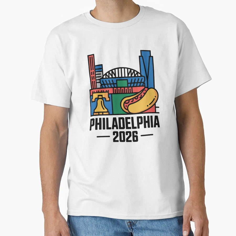 Philadelphia 2026 Liberty Bell Stadium T-Shirt - Graphic Print Men Women - T-Shirt, Sweatshirt, Hoodie