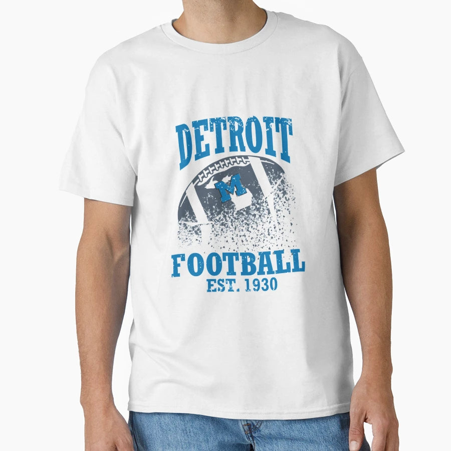 Detroit Football T-Shirt - Unique Graphic for Adults - T-Shirt, Sweatshirt, Hoodie