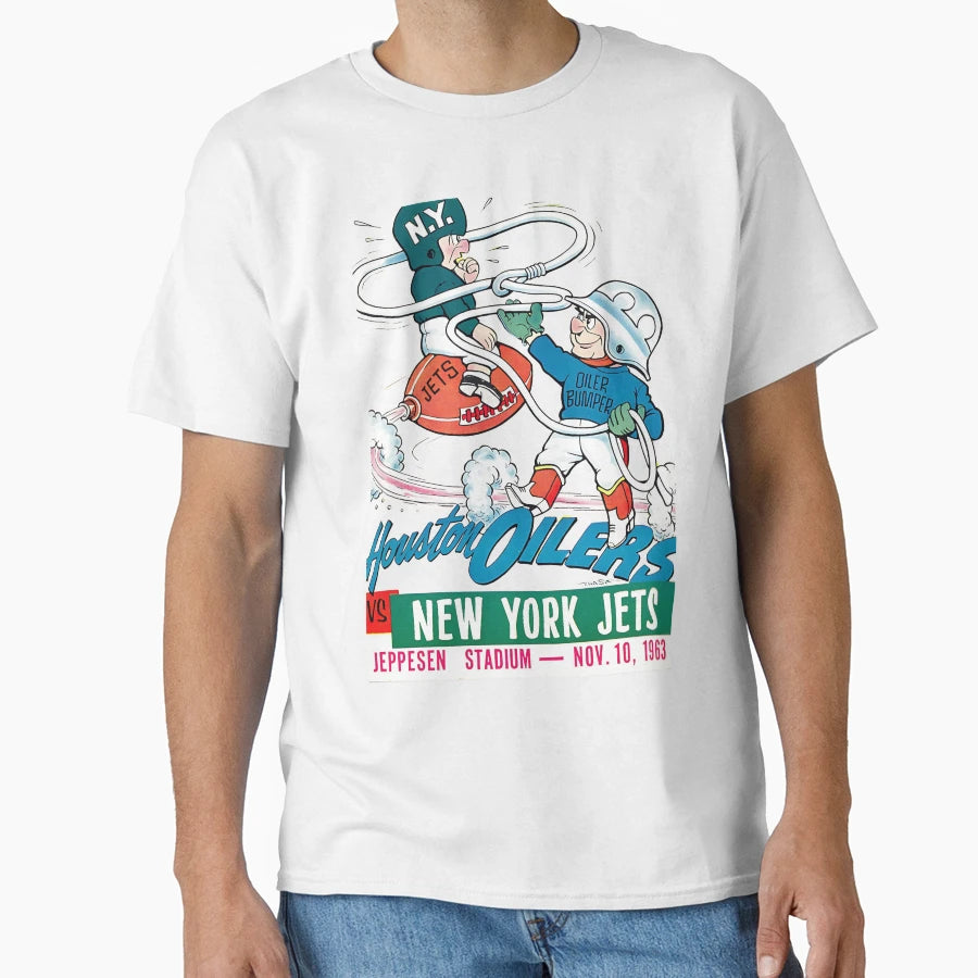 Oilers V Jets T-Shirt - Aesthetic Graphic Men Women - T-Shirt, Sweatshirt, Hoodie