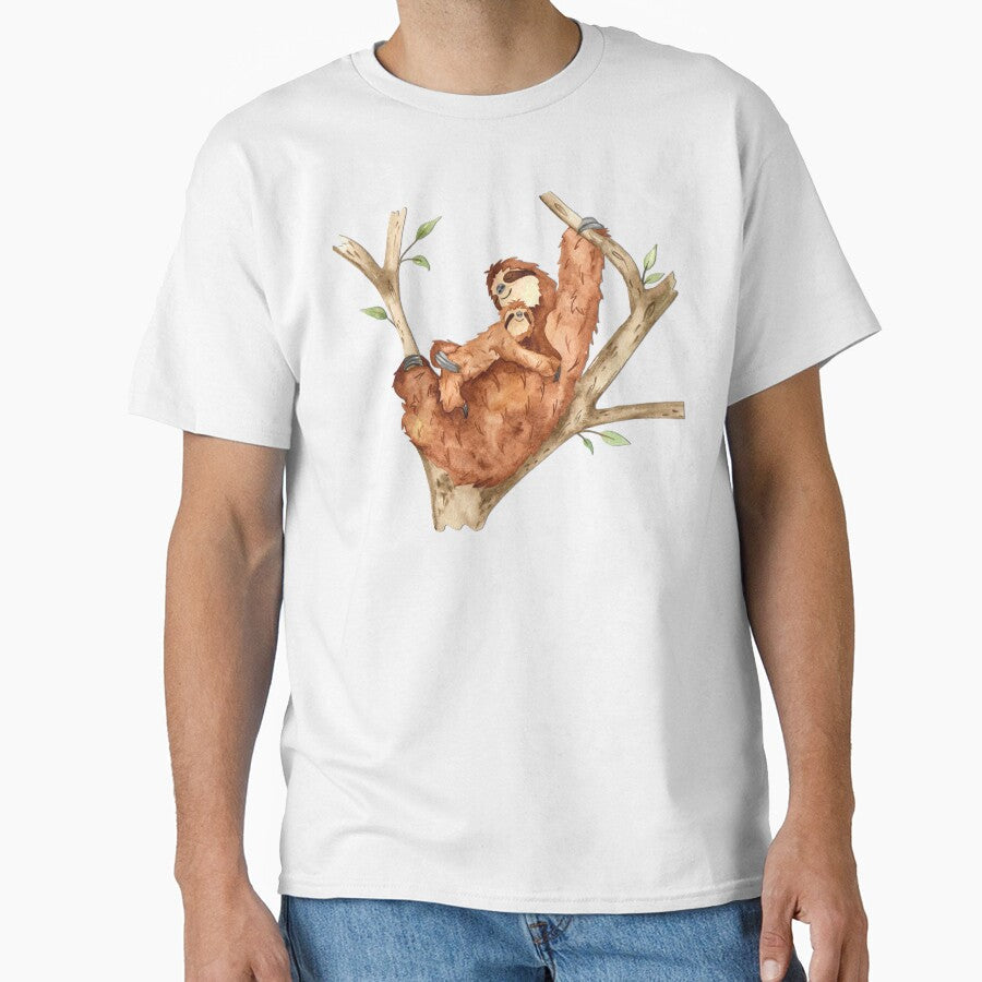 Sloth and Baby by Pavnud - Adult & Kids T-Shirts, Sweatshirts & Hoodies apparel design preview 1