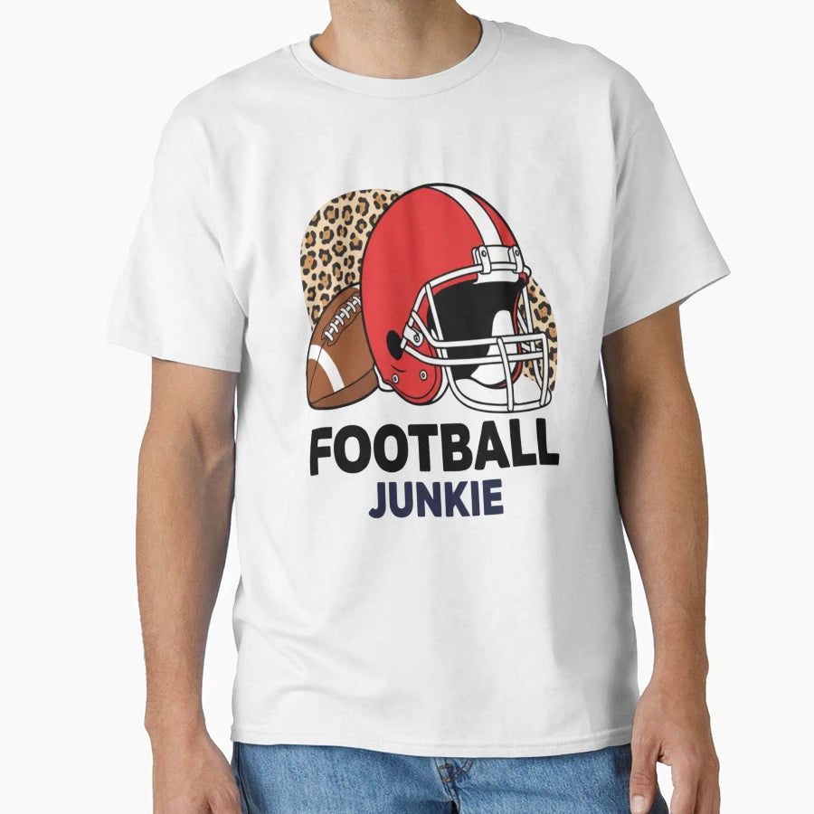 Football Junkie Unique Football Art T-Shirt - Fun Novelty Design Unisex - T-Shirt, Sweatshirt, Hoodie