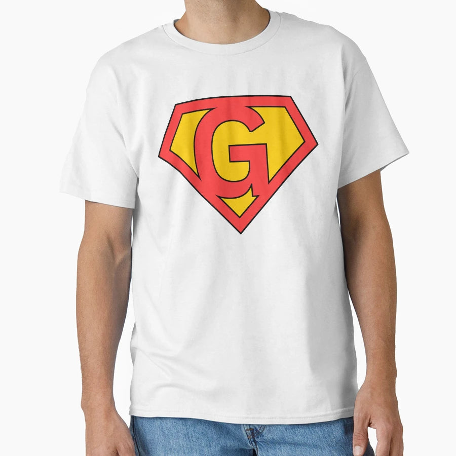 Letter G Super Letter Red And Yellow T-Shirt - Aesthetic Graphic Unisex - T-Shirt, Sweatshirt, Hoodie