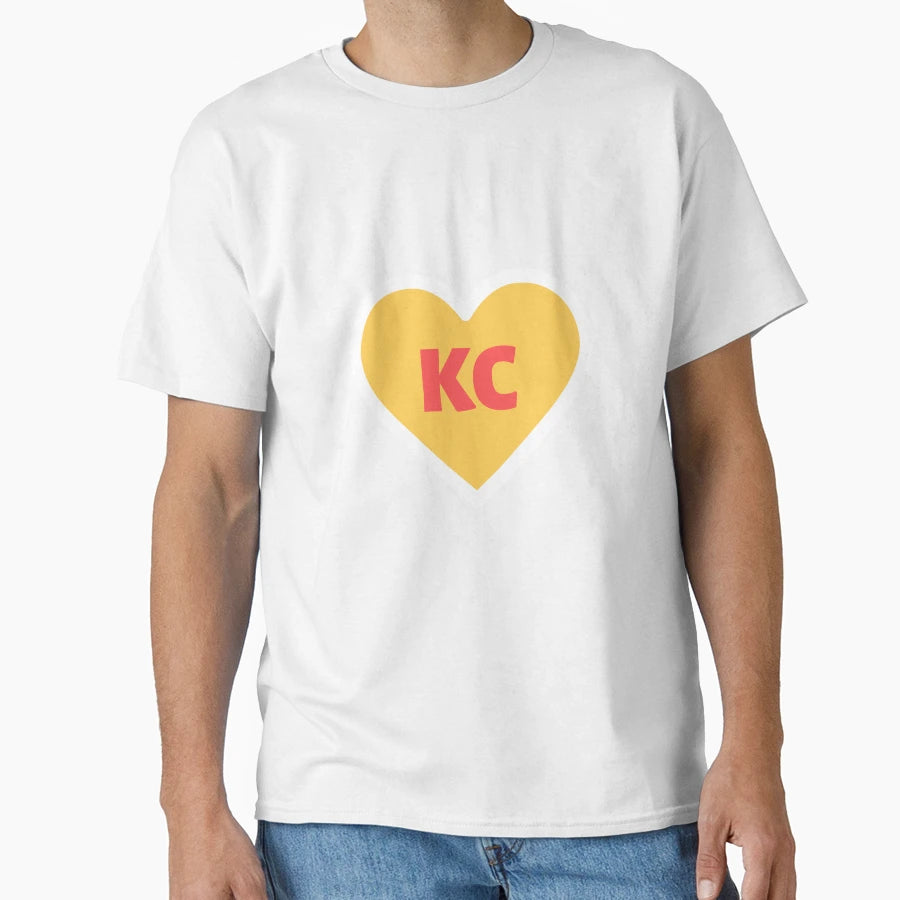I Love Kansas City Heart Kc Football T-Shirt - Custom Art Print for Adults - T-Shirt, Sweatshirt, Hoodie