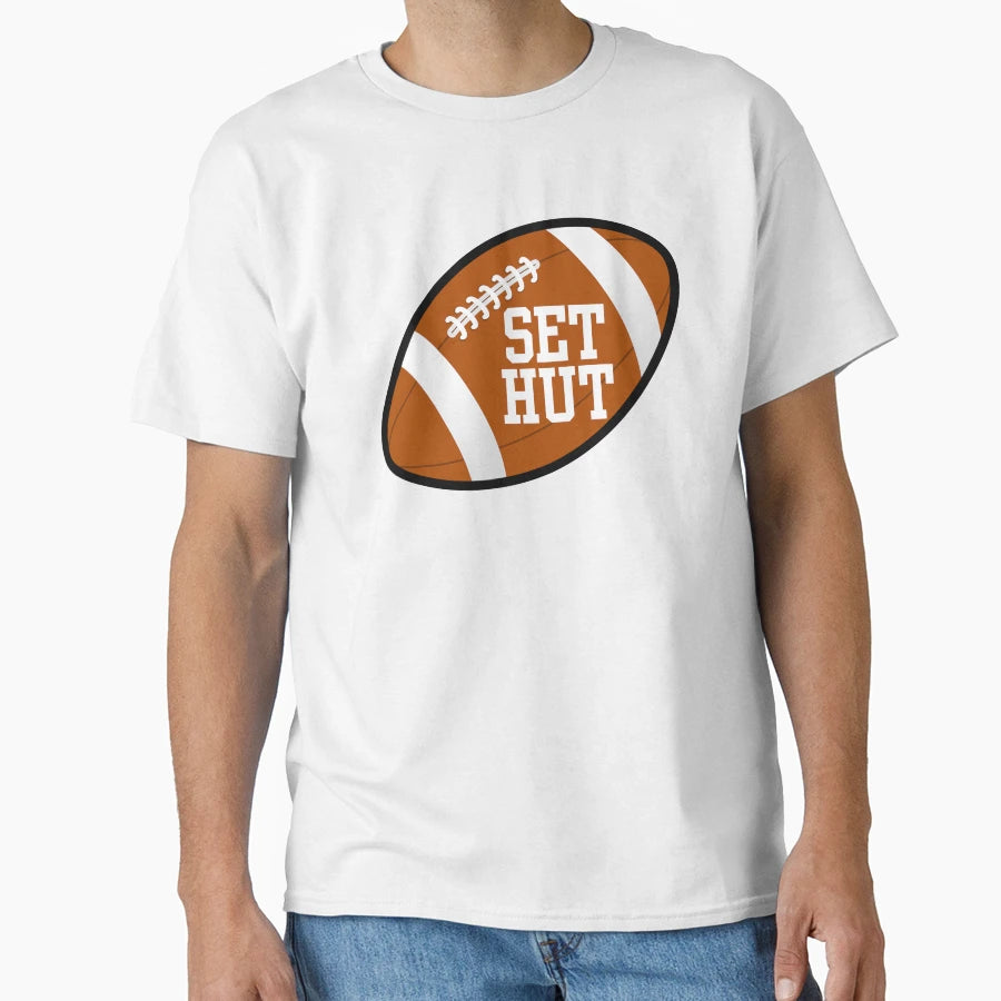 Set Hut Football T-Shirt - Trendy Graphic Men Women - T-Shirt, Sweatshirt, Hoodie