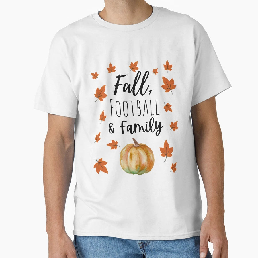Fall Football Family T-Shirt - Custom Art Print for Adults - T-Shirt, Sweatshirt, Hoodie