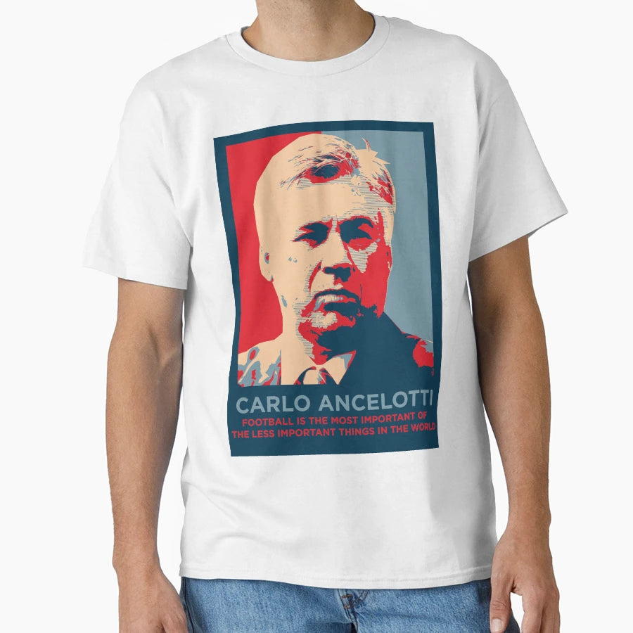Carlo Ancelotti Coach T-Shirt - Custom Art Print Men Women - T-Shirt, Sweatshirt, Hoodie