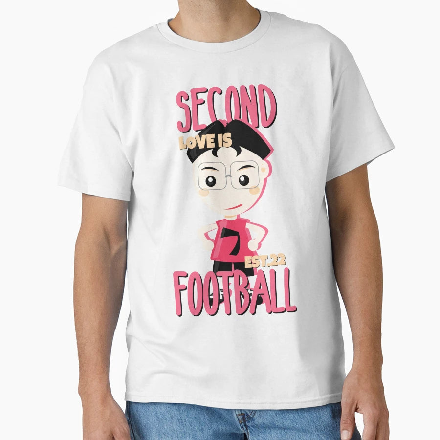 Second Love Is Footbal T-Shirt - Aesthetic Graphic for Adults - T-Shirt, Sweatshirt, Hoodie
