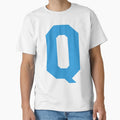 Alphabet Blue Q Sports Letter Q T-Shirt - Casual Everyday Wear Unisex - T-Shirt, Sweatshirt, Hoodie