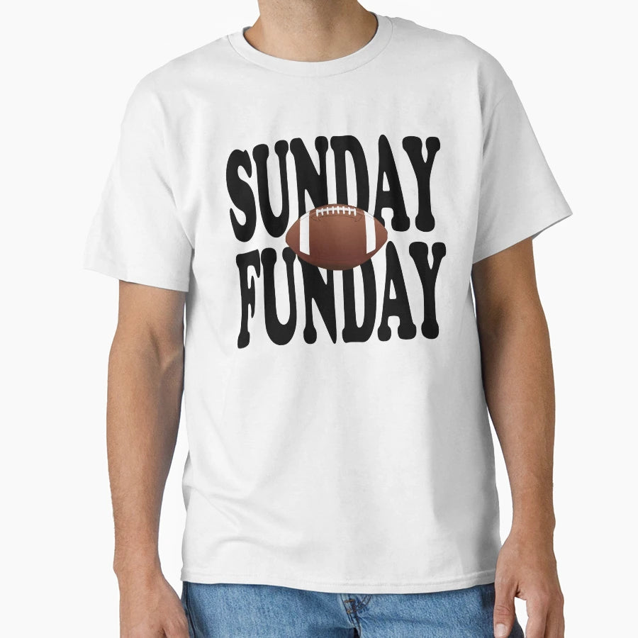 Sunday Funday Football Sport Short T-Shirt - Trendy Graphic Men Women - T-Shirt, Sweatshirt, Hoodie
