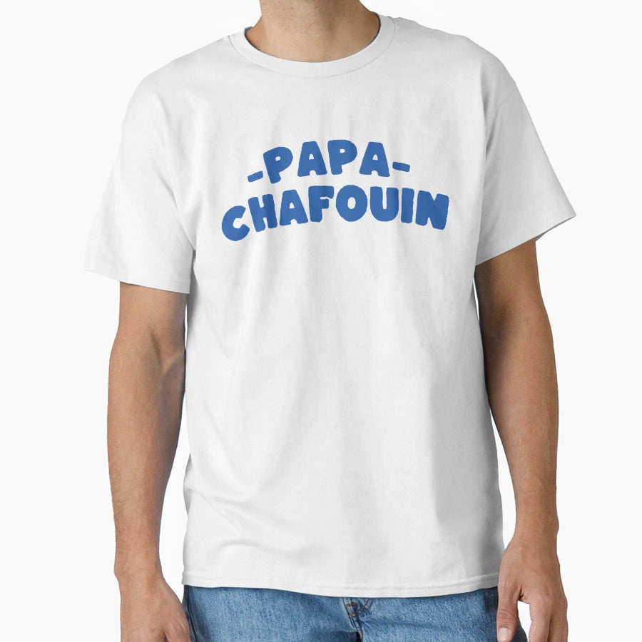 Papa Chafouin Papa Mood Logo T-Shirt - Minimalist Print for Adults - T-Shirt, Sweatshirt, Hoodie