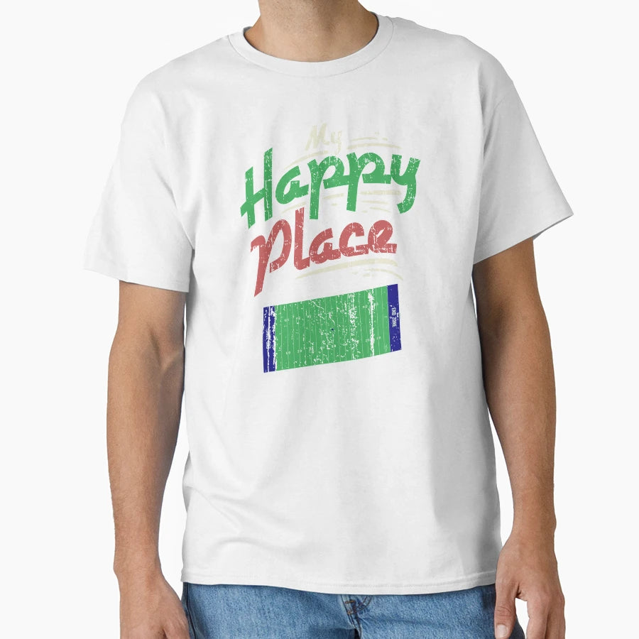 My Happy Place American Football T-Shirt - Aesthetic Graphic Men Women - T-Shirt, Sweatshirt, Hoodie