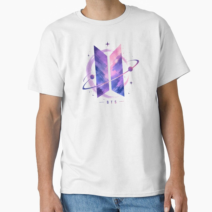 BTS Galaxy Aesthetic Logo Design Abstract Purple Pink - Adult & Kids T-Shirts, Sweatshirts & Hoodies apparel design preview 1
