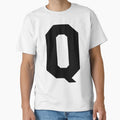 Alphabet Black Q Sports Letter Q T-Shirt - Fun Novelty Design for Adults - T-Shirt, Sweatshirt, Hoodie
