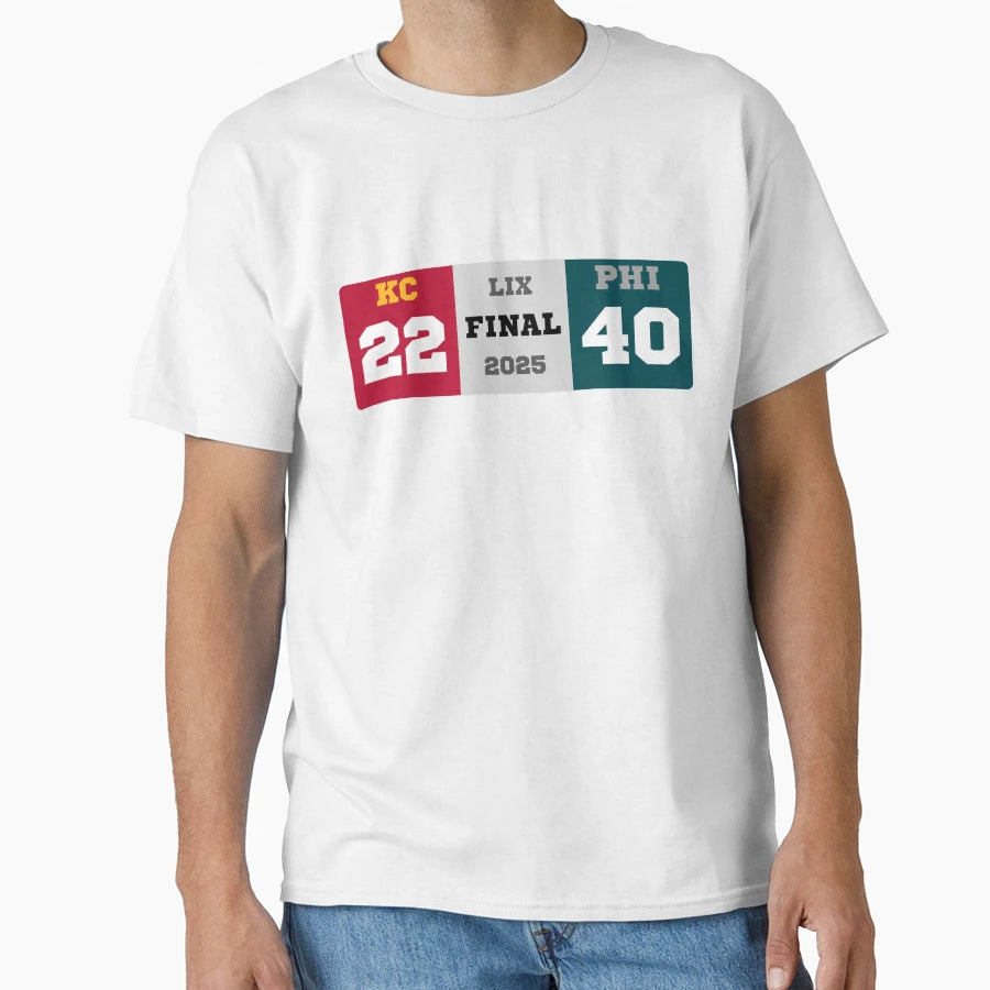 Super Bowl Score T-Shirt - Aesthetic Graphic Men Women - T-Shirt, Sweatshirt, Hoodie