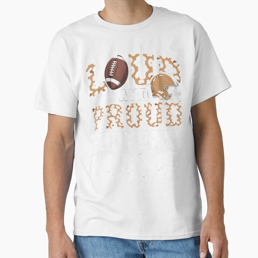 Leopard Football Mama Family Support T-Shirt - Streetwear Style Unisex - T-Shirt, Sweatshirt, Hoodie