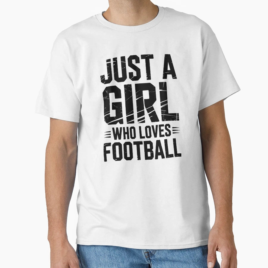 Just Who Loves Football T-Shirt - Minimalist Print Men Women - T-Shirt, Sweatshirt, Hoodie