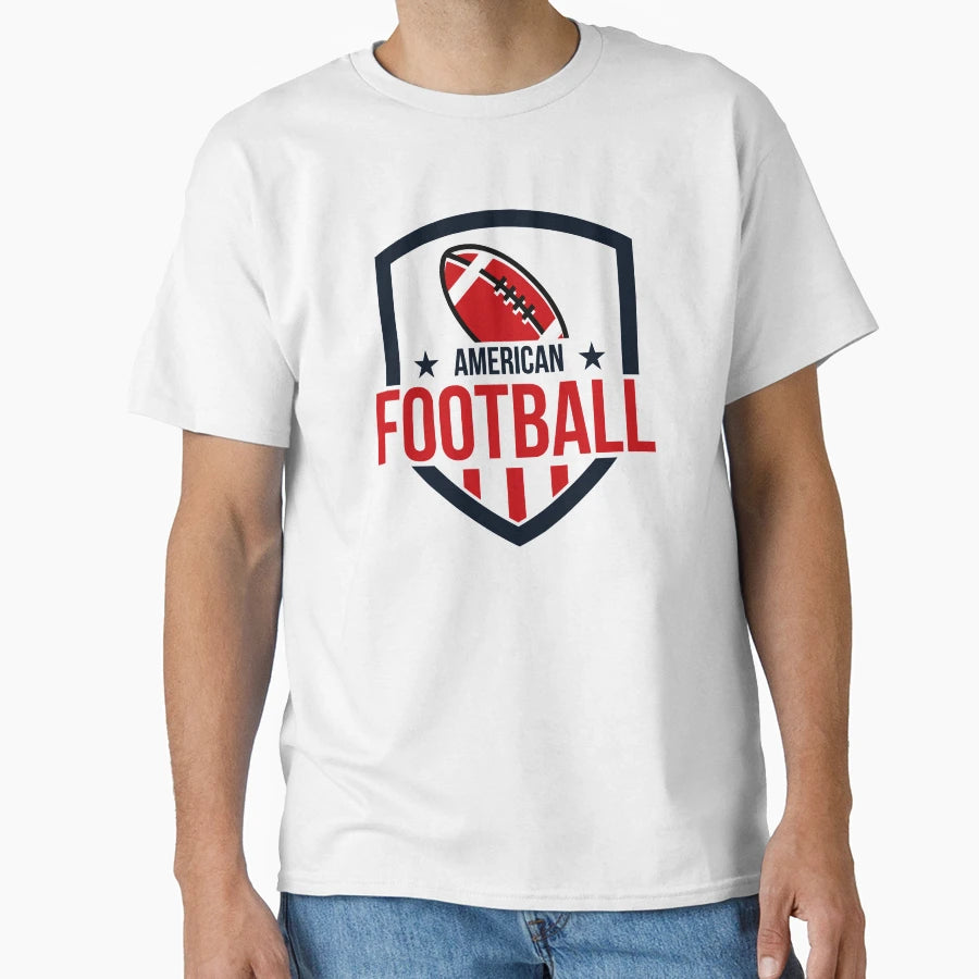 American Football Sports Club Shield T-Shirt - Custom Art Print Men Women - T-Shirt, Sweatshirt, Hoodie