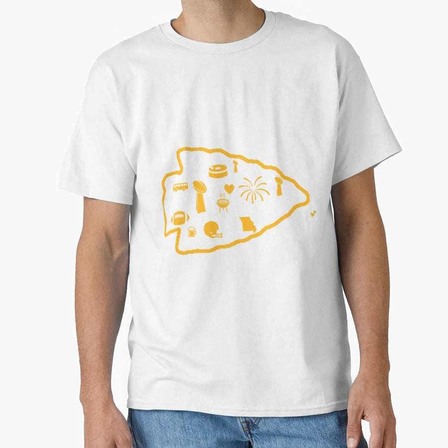 Art Kansas City Chiefs T-Shirt - Minimalist Print Unisex - T-Shirt, Sweatshirt, Hoodie