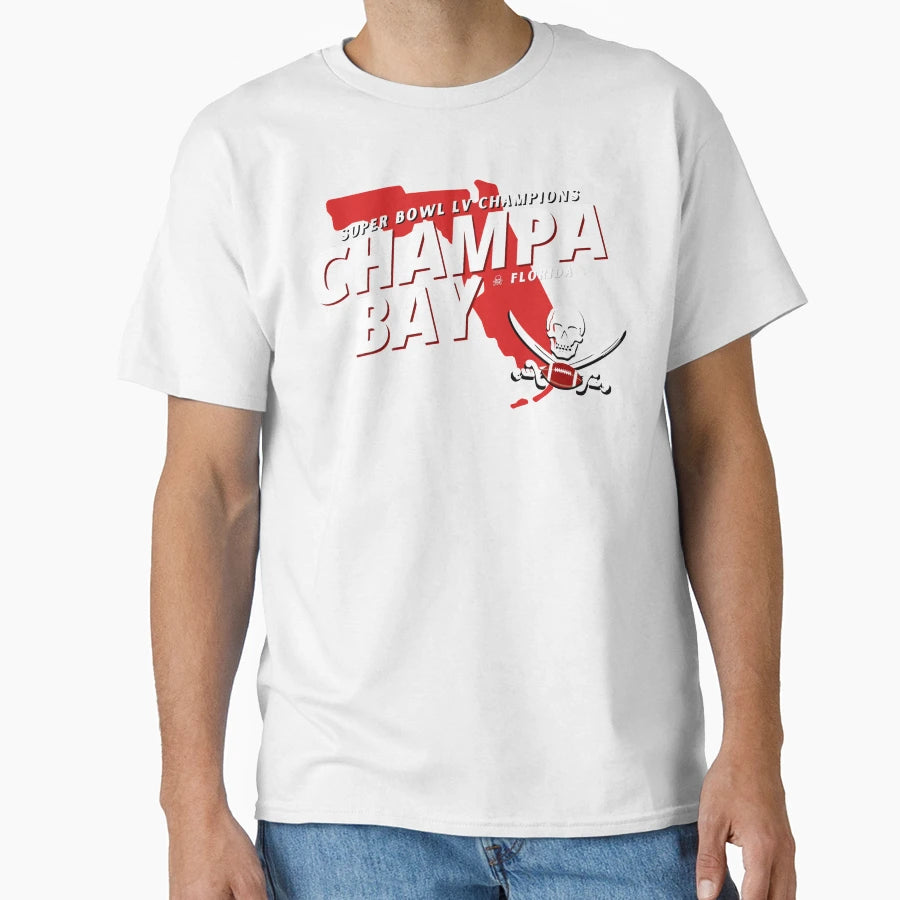 Champa Bay Tampa Bay Football Champions T-Shirt - Fun Novelty Design Unisex - T-Shirt, Sweatshirt, Hoodie