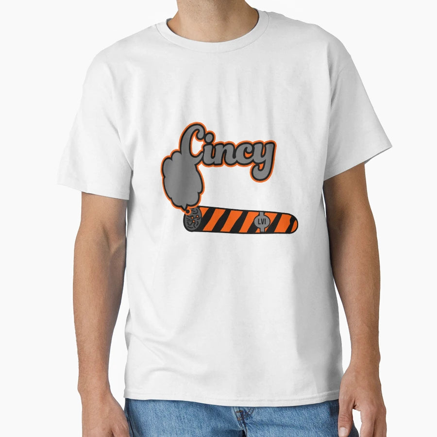 Cincy Big Game Smoke T-Shirt - Aesthetic Graphic Unisex - T-Shirt, Sweatshirt, Hoodie